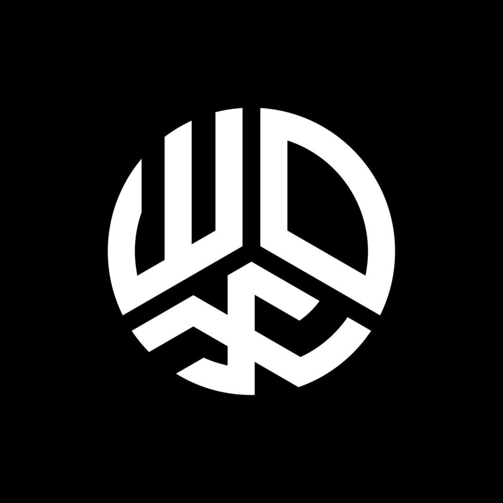diseño de logotipo de letra wox sobre fondo negro. concepto de logotipo de letra de iniciales creativas de wox. diseño de letras de buey. vector