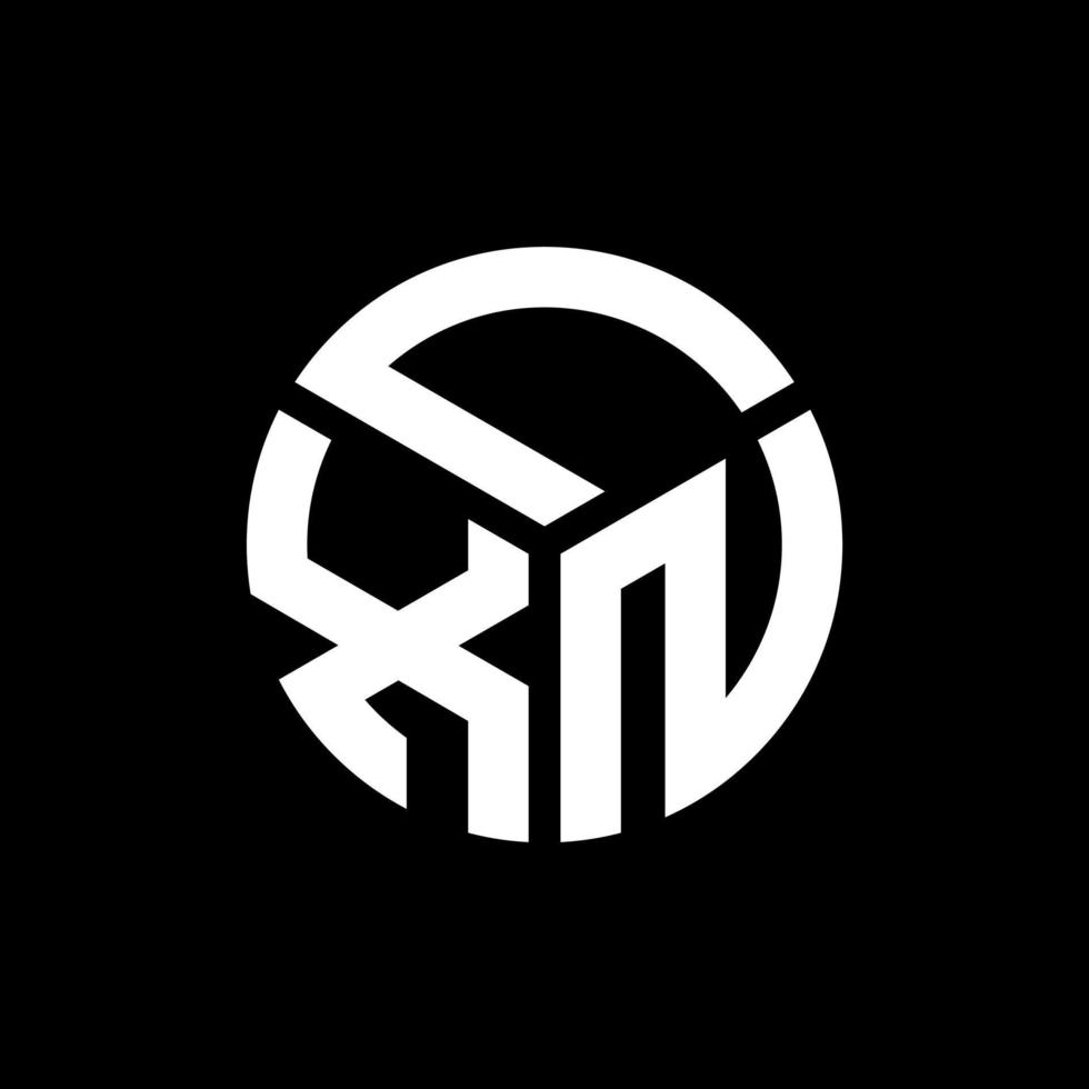 LXN letter logo design on black background. LXN creative initials letter logo concept. LXN letter design. vector