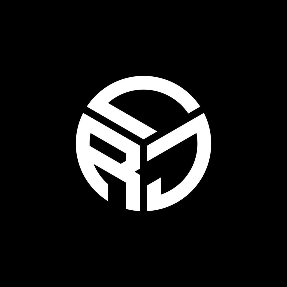 LRJ letter logo design on black background. LRJ creative initials letter logo concept. LRJ letter design. vector