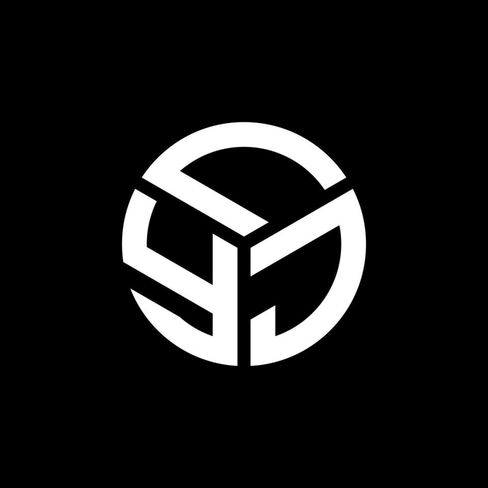 LYJ letter logo design on black background. LYJ creative initials letter logo concept. LYJ letter design. vector