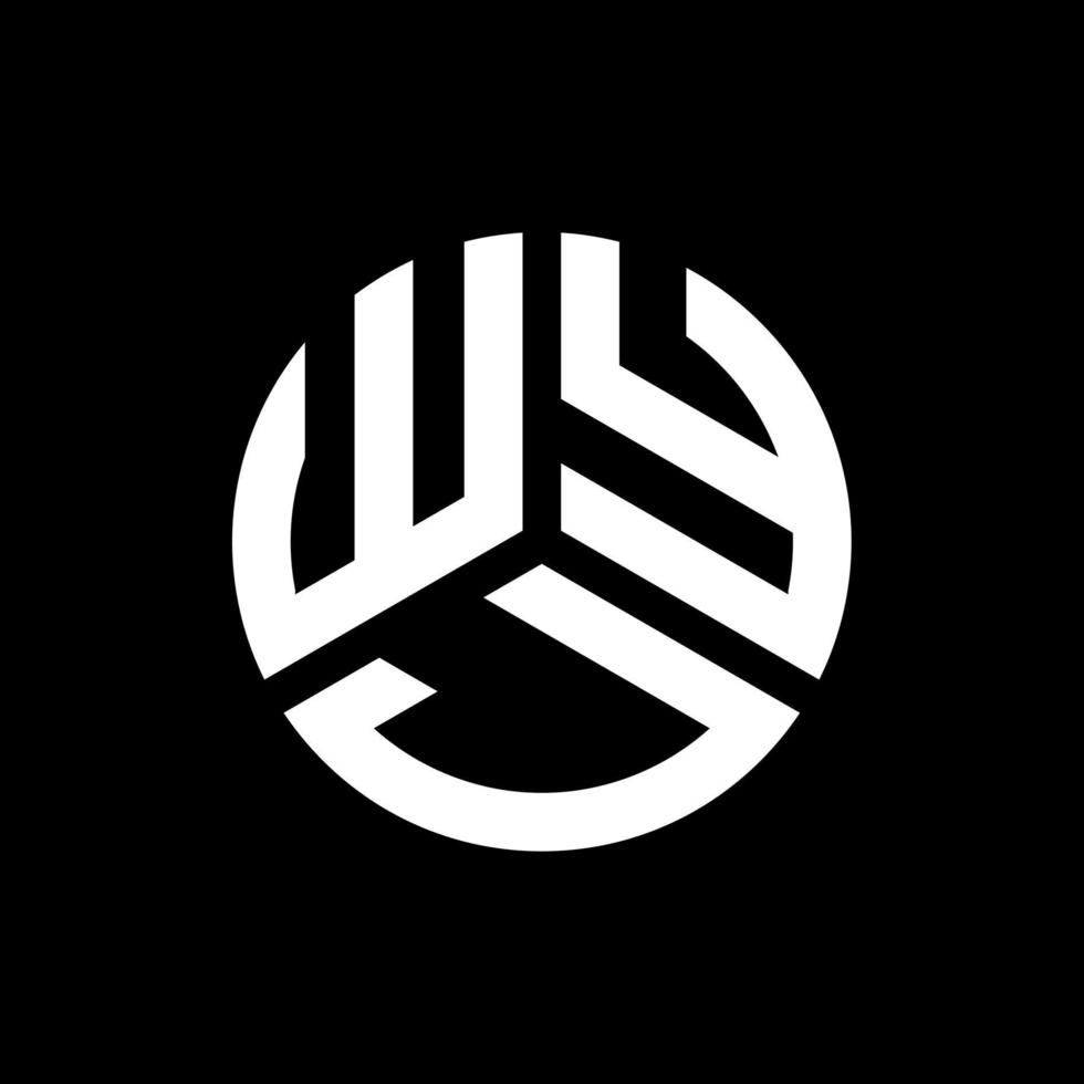 diseño de logotipo de letra wyj sobre fondo negro. concepto de logotipo de letra de iniciales creativas wyj. diseño de letras wyj. vector