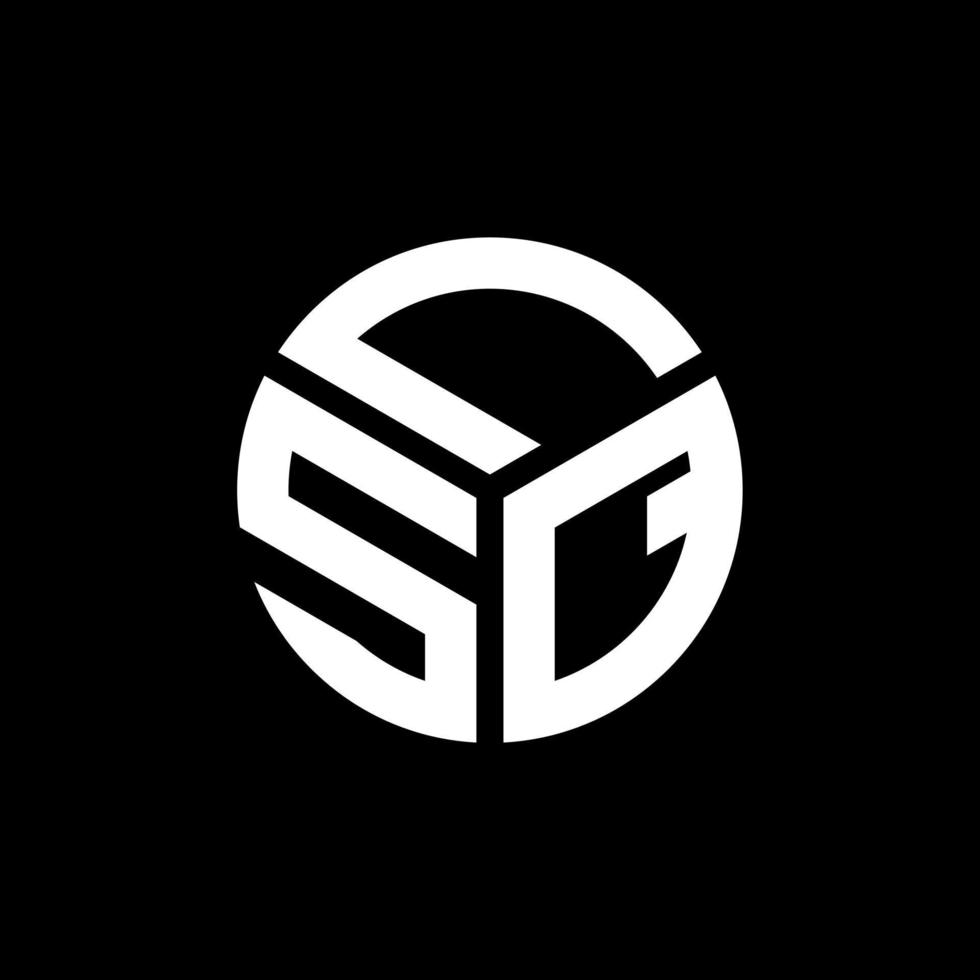 LSQ letter logo design on black background. LSQ creative initials letter logo concept. LSQ letter design. vector