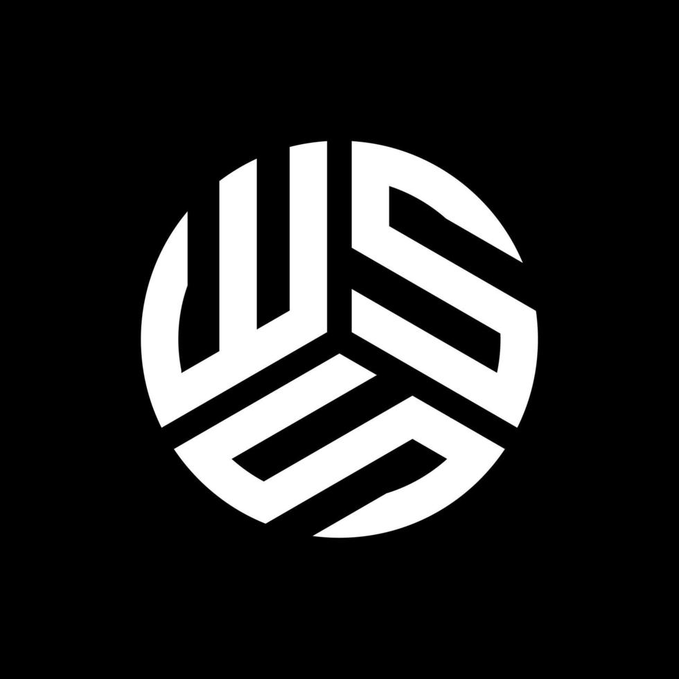 diseño de logotipo de letra wss sobre fondo negro. concepto de logotipo de letra de iniciales creativas wss. diseño de letras wss. vector