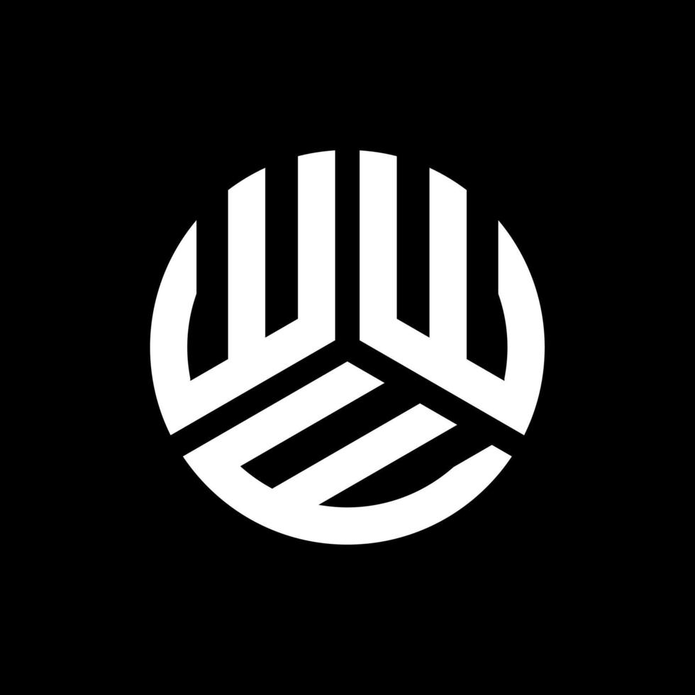 diseño del logotipo de la letra wwe sobre fondo negro. concepto de logotipo de letra de iniciales creativas de wwe. diseño de letras wwe. vector