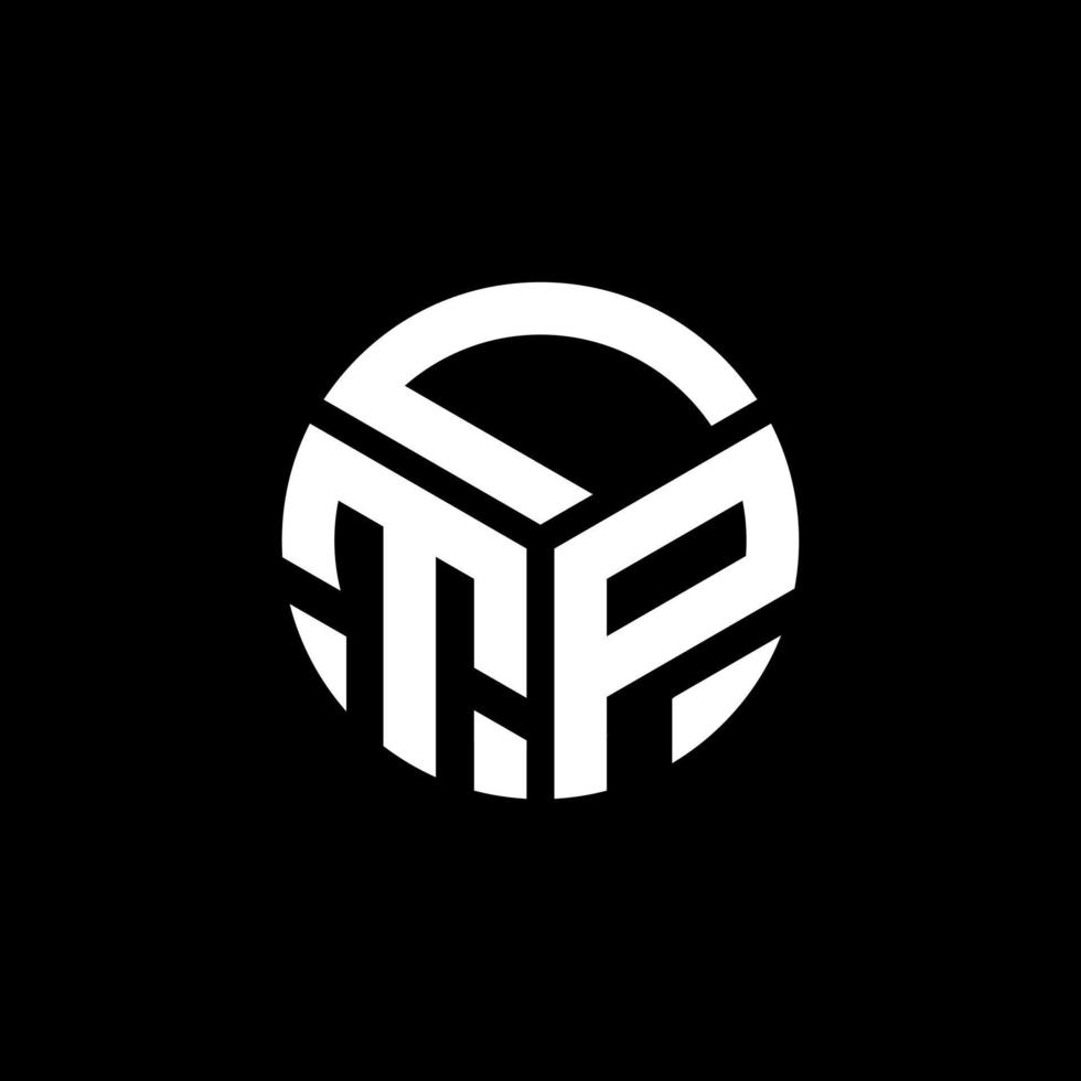 LTP letter logo design on black background. LTP creative initials letter logo concept. LTP letter design. vector