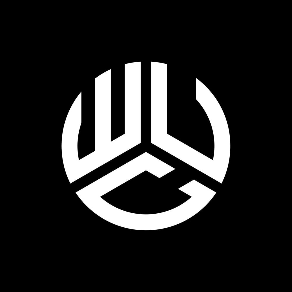WUC letter logo design on black background. WUC creative initials letter logo concept. WUC letter design. vector