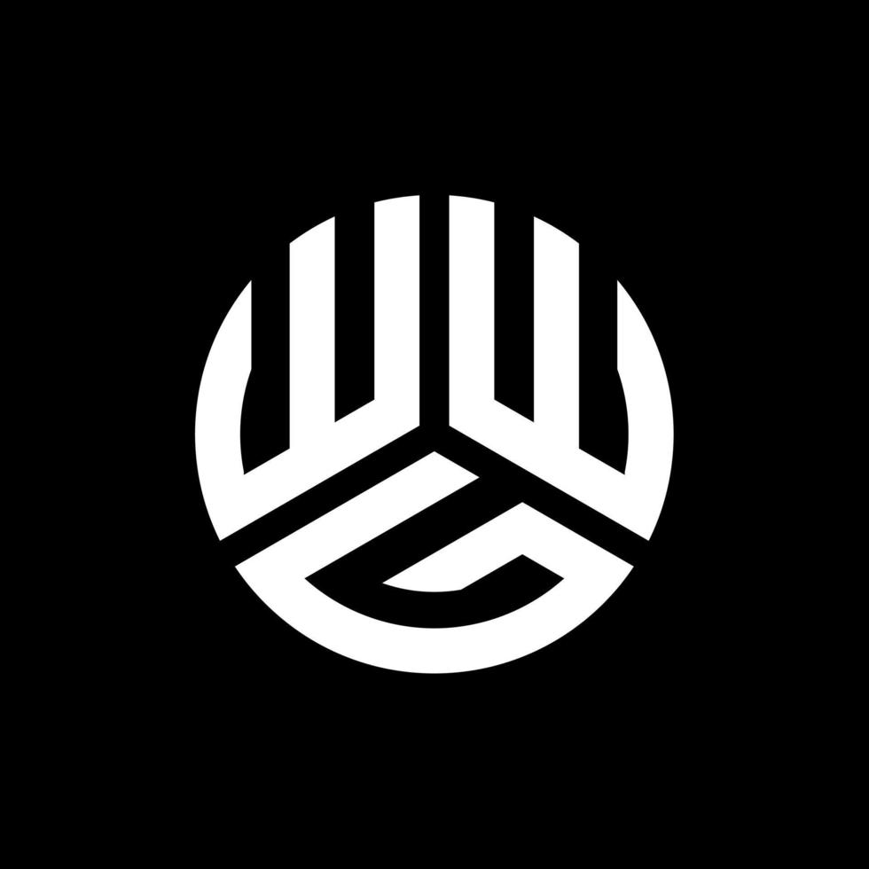 WWG letter logo design on black background. WWG creative initials letter logo concept. WWG letter design. vector