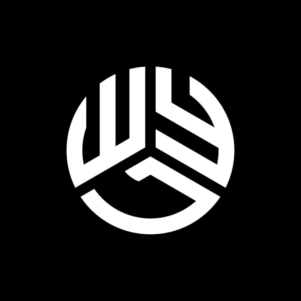 WYL letter logo design on black background. WYL creative initials letter logo concept. WYL letter design. vector