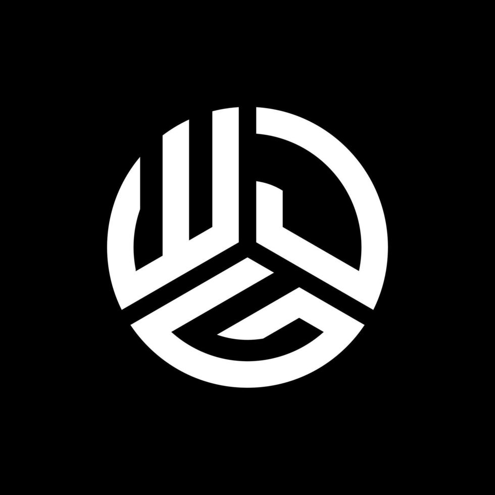 WJG letter logo design on black background. WJG creative initials letter logo concept. WJG letter design. vector