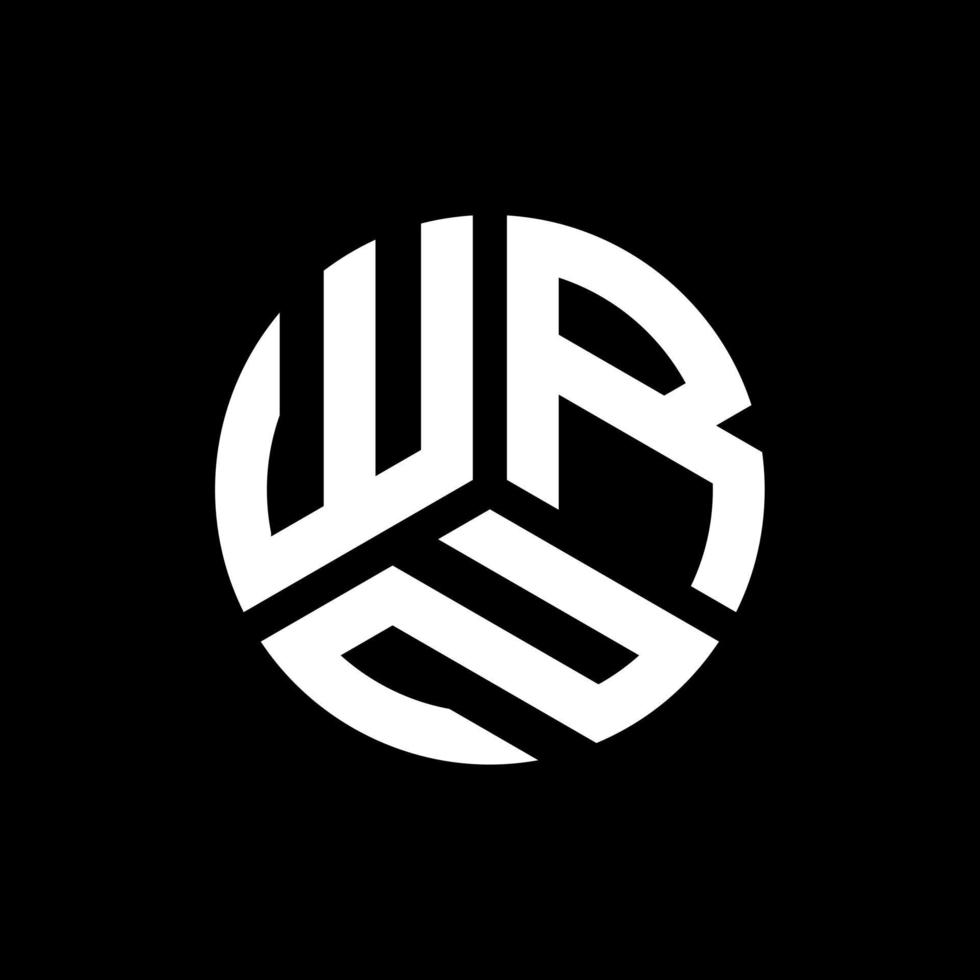 diseño de logotipo de letra wrn sobre fondo negro. concepto de logotipo de letra de iniciales creativas wrn. diseño de letra wrn. vector