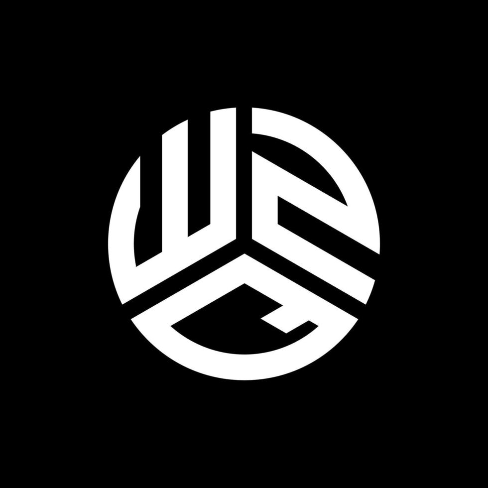 diseño de logotipo de letra wzq sobre fondo negro. wzq concepto creativo del logotipo de la letra de las iniciales. diseño de letras wzq. vector