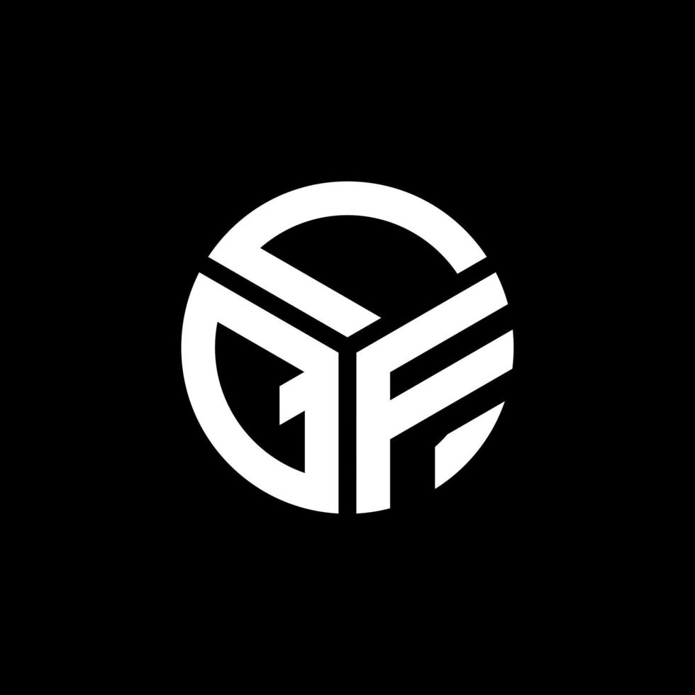 LQF letter logo design on black background. LQF creative initials letter logo concept. LQF letter design. vector