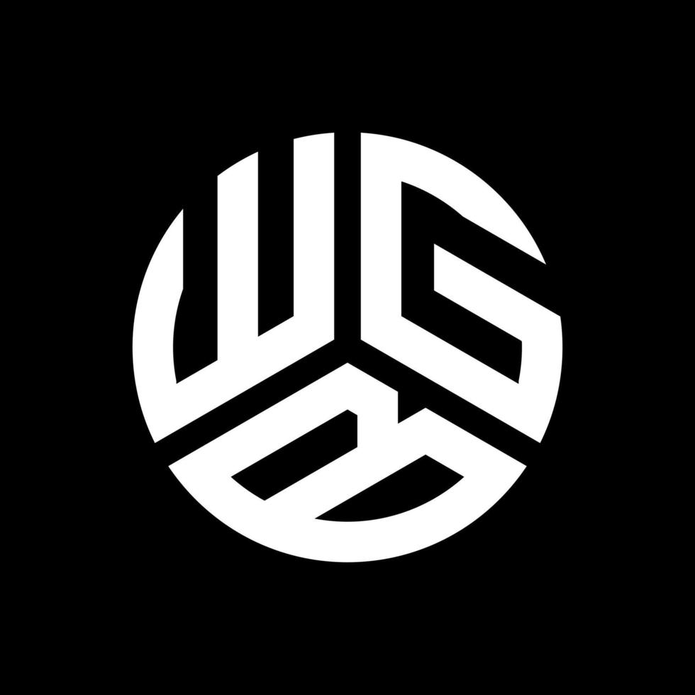 WGB letter logo design on black background. WGB creative initials letter logo concept. WGB letter design. vector