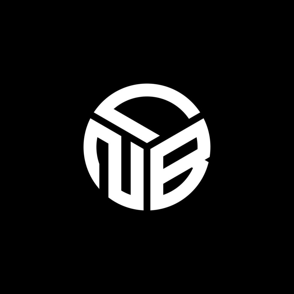 LNB letter logo design on black background. LNB creative initials letter logo concept. LNB letter design. vector