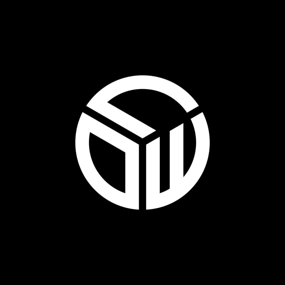 LOW letter logo design on black background. LOW creative initials letter logo concept. LOW letter design. vector
