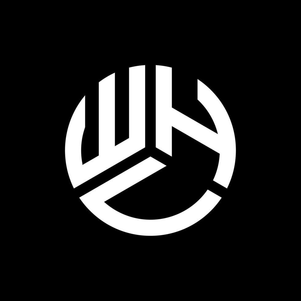 WHU letter logo design on black background. WHU creative initials letter logo concept. WHU letter design. vector