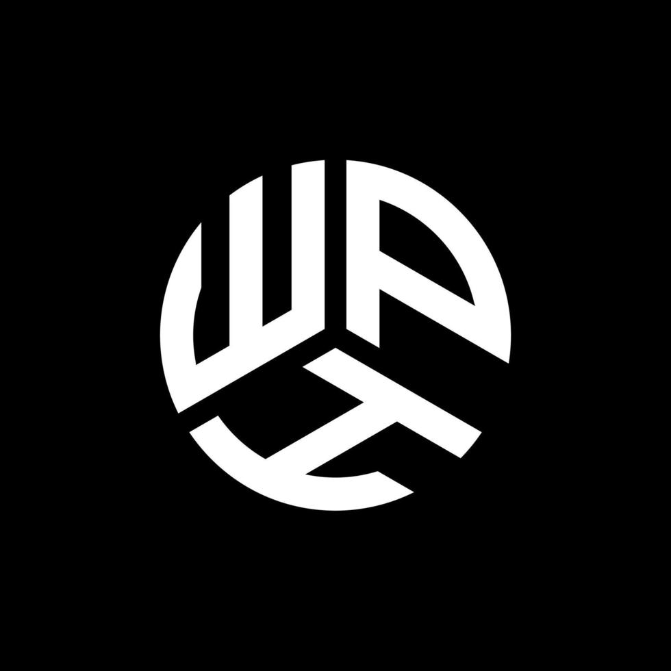 diseño de logotipo de letra wph sobre fondo negro. concepto de logotipo de letra de iniciales creativas wph. diseño de letra wph. vector