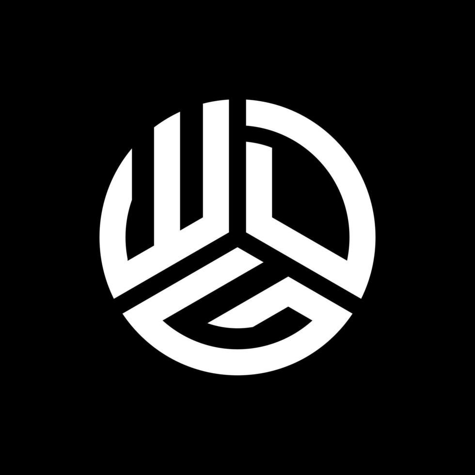 WDG letter logo design on black background. WDG creative initials letter logo concept. WDG letter design. vector