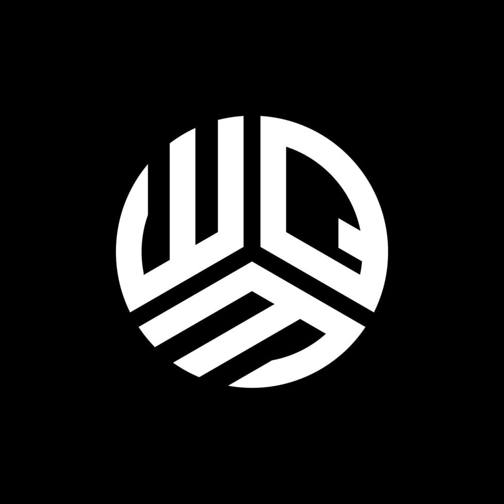 diseño de logotipo de letra wqm sobre fondo negro. concepto de logotipo de letra de iniciales creativas wqm. diseño de letras wqm. vector