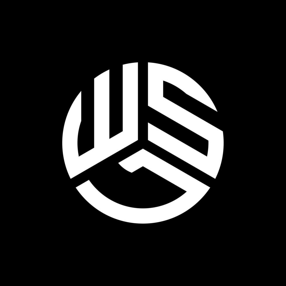 diseño de logotipo de letra wsl sobre fondo negro. concepto de logotipo de letra de iniciales creativas de wsl. diseño de letras wsl. vector