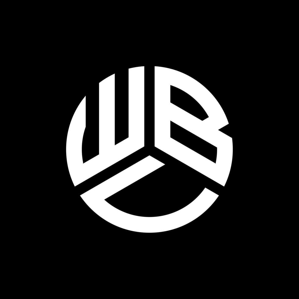 diseño del logotipo de la letra wbu sobre fondo negro. concepto de logotipo de letra de iniciales creativas de wbu. diseño de letras de la umb. vector