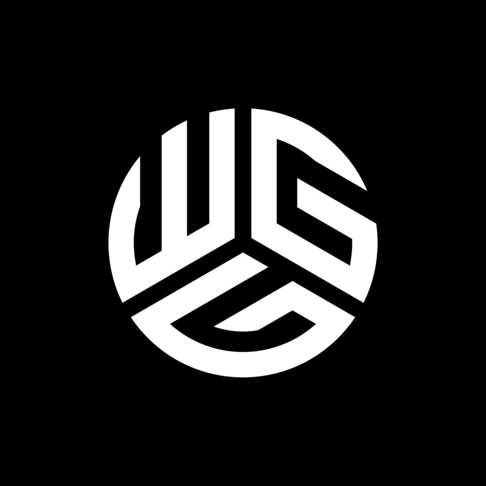 WGG letter logo design on black background. WGG creative initials letter logo concept. WGG letter design. vector