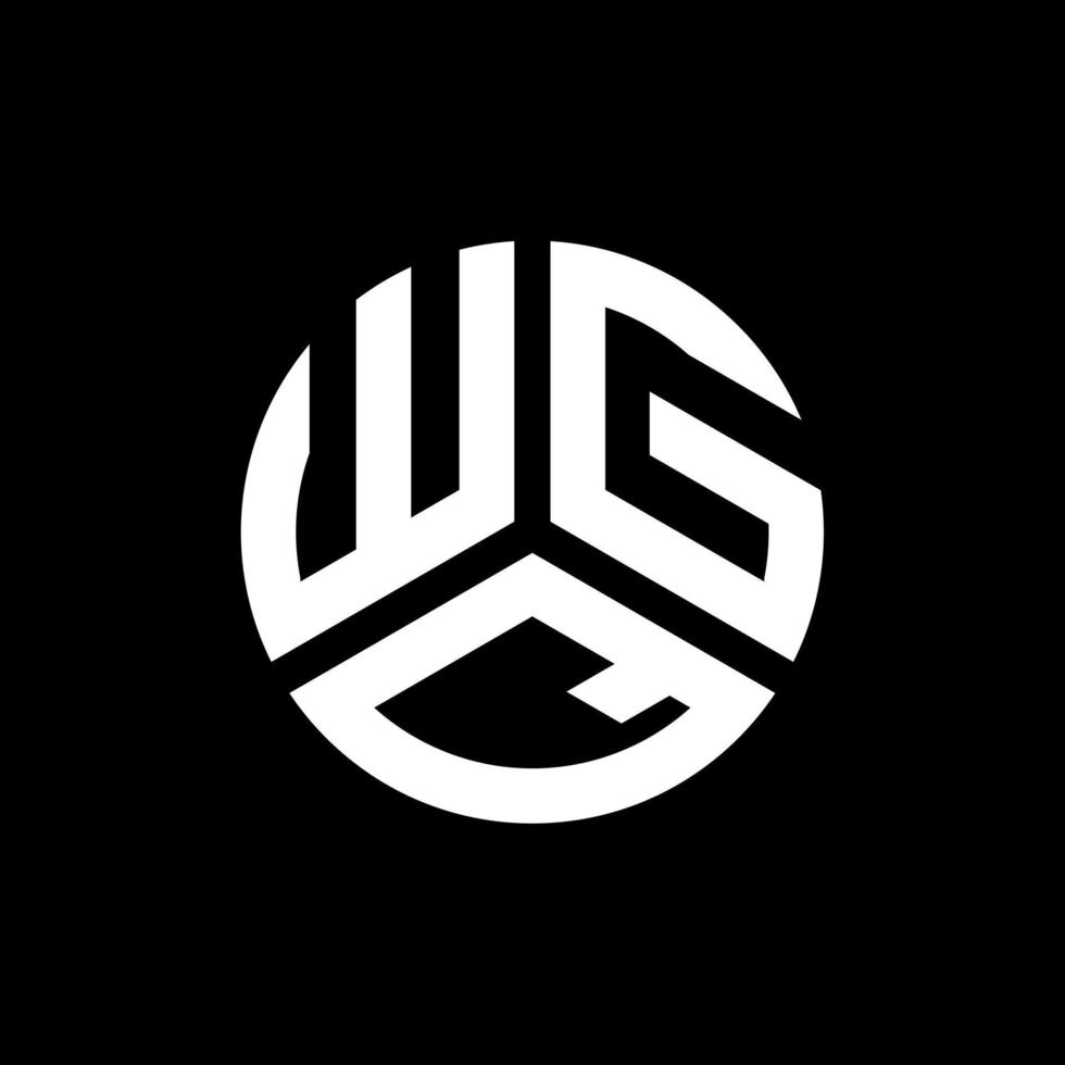 WGQ letter logo design on black background. WGQ creative initials letter logo concept. WGQ letter design. vector