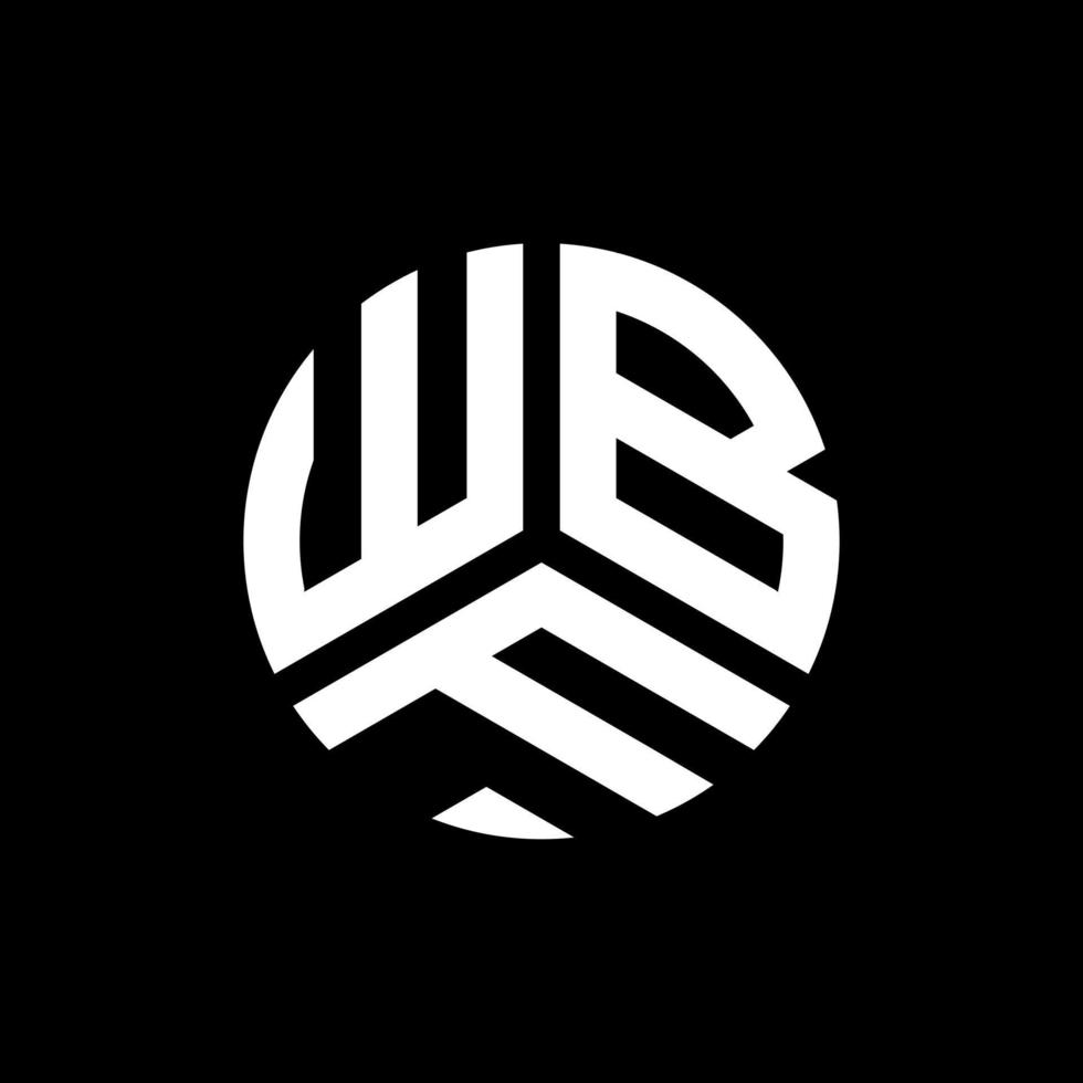 diseño de logotipo de letra wbf sobre fondo negro. concepto de logotipo de letra de iniciales creativas wbf. diseño de letras wbf. vector