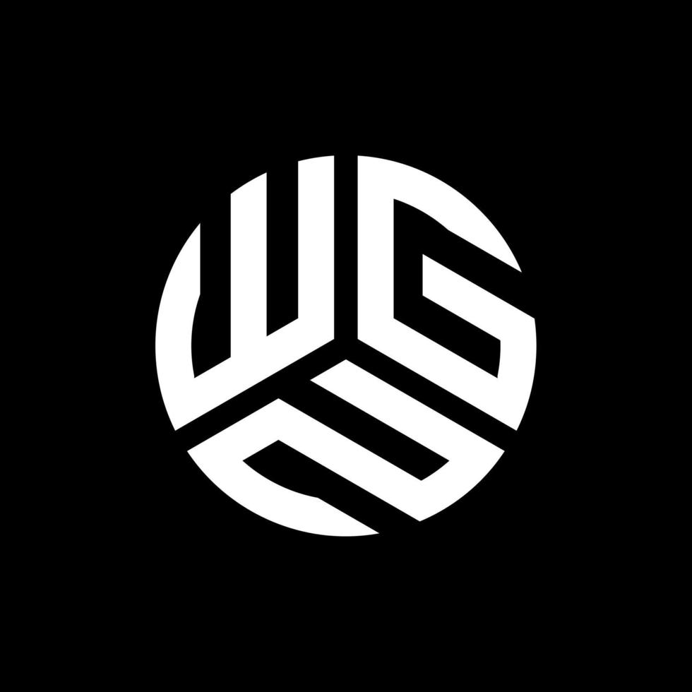 WGN letter logo design on black background. WGN creative initials letter logo concept. WGN letter design. vector