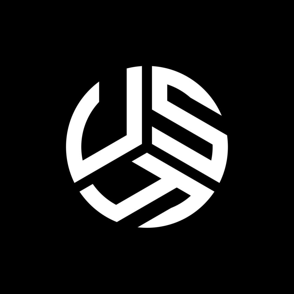 USY letter logo design on black background. USY creative initials letter logo concept. USY letter design. vector