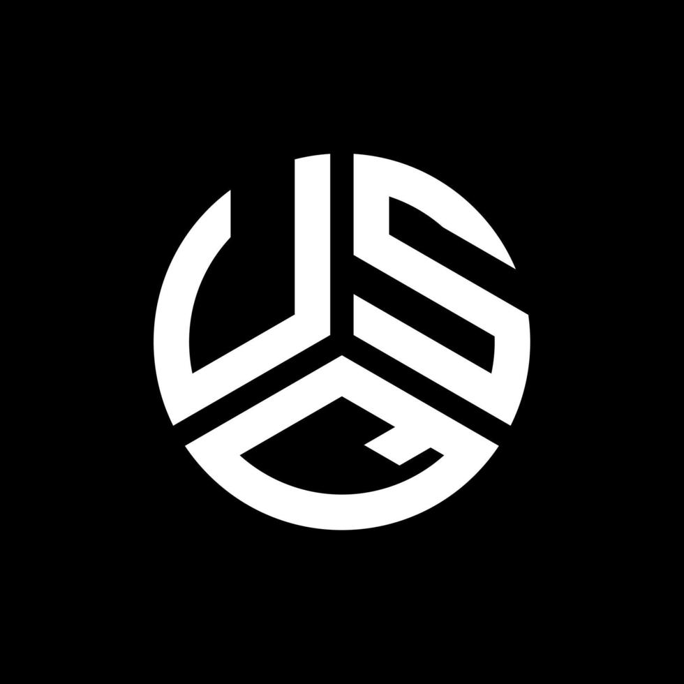 USQ letter logo design on black background. USQ creative initials letter logo concept. USQ letter design. vector