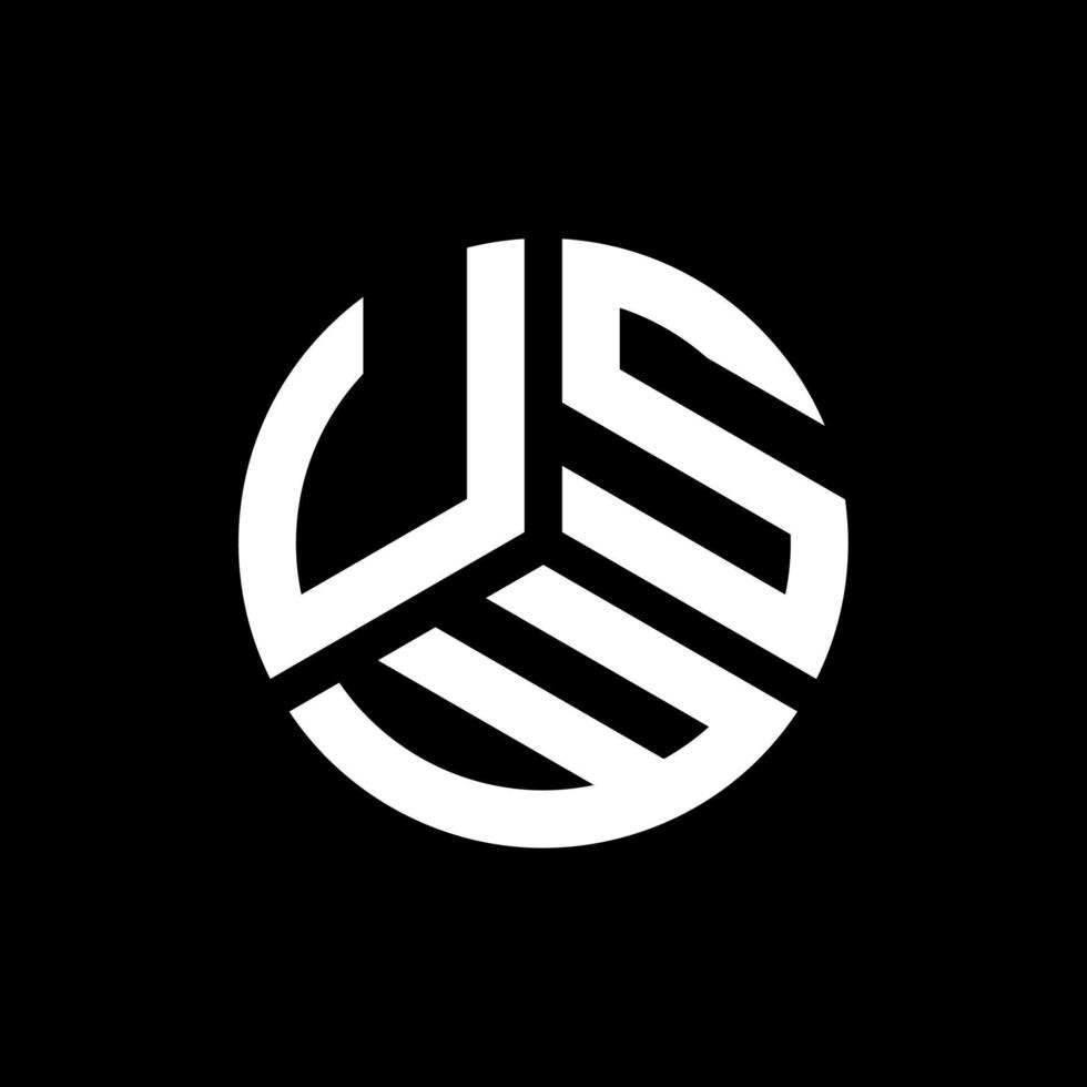 USW letter logo design on black background. USW creative initials letter logo concept. USW letter design. vector