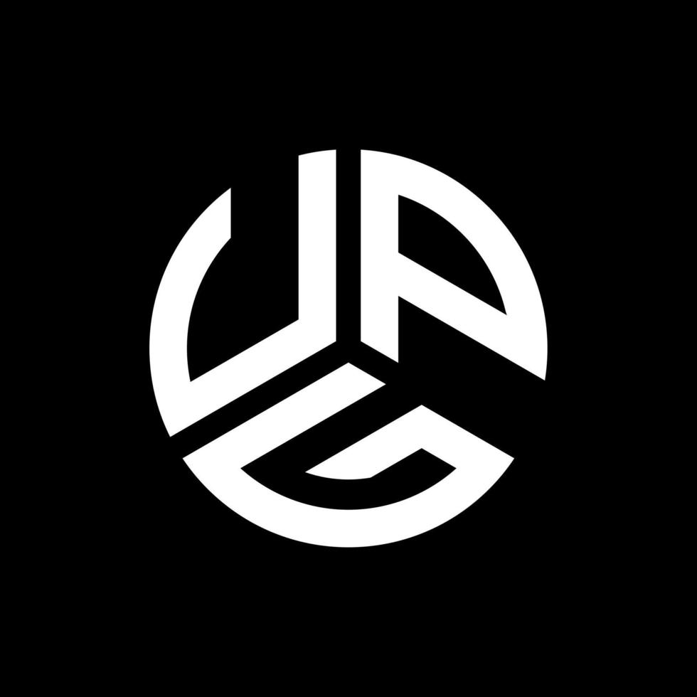UPG letter logo design on black background. UPG creative initials letter logo concept. UPG letter design. vector
