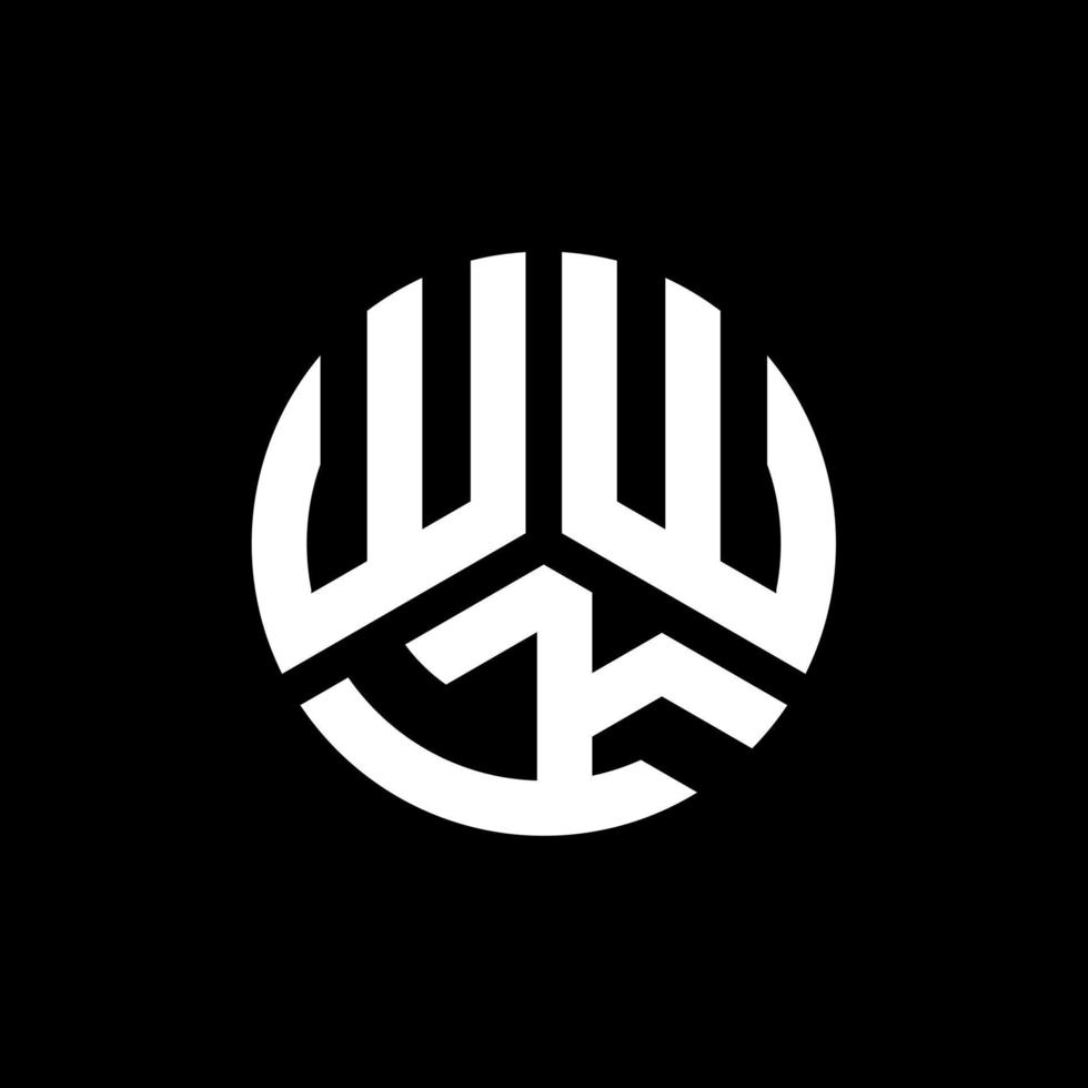 diseño de logotipo de letra uwk sobre fondo negro. concepto de logotipo de letra de iniciales creativas uwk. diseño de letras uwk. vector