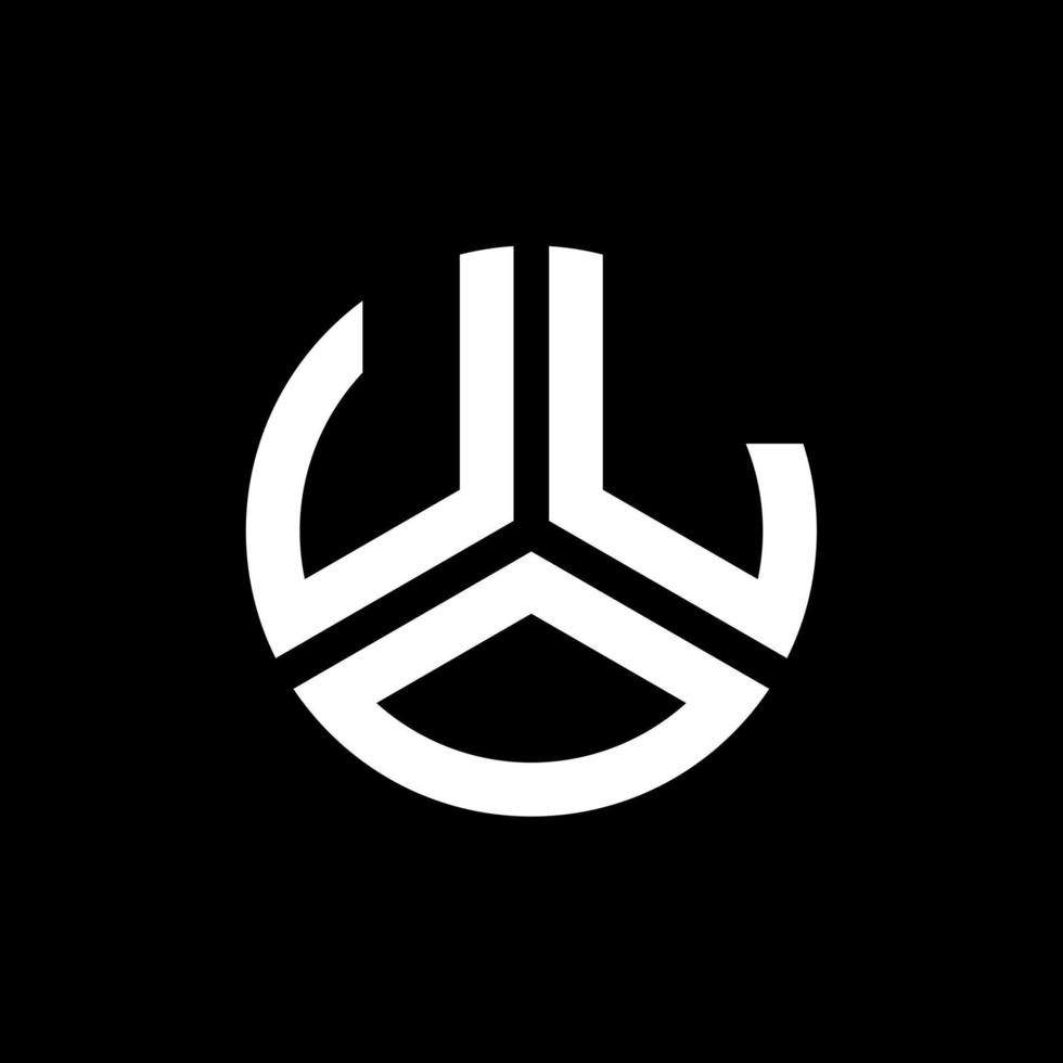 ULO letter logo design on black background. ULO creative initials letter logo concept. ULO letter design. vector