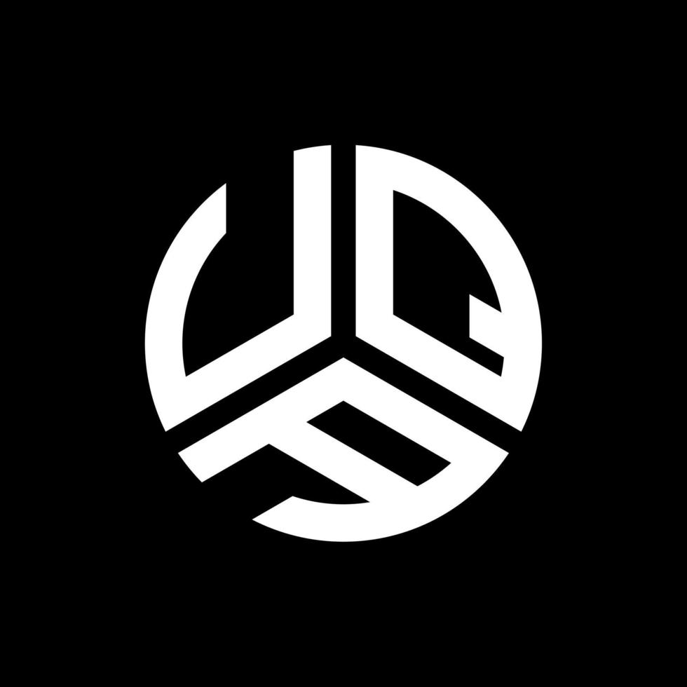 UQA letter logo design on black background. UQA creative initials letter logo concept. UQA letter design. vector