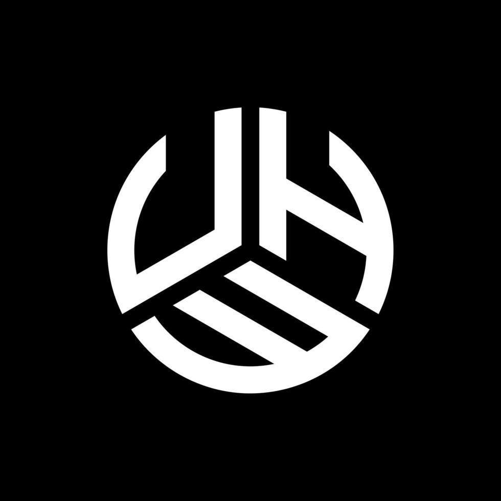 diseño de logotipo de letra uhw sobre fondo negro. uhw concepto de logotipo de letra de iniciales creativas. diseño de letras uhw. vector