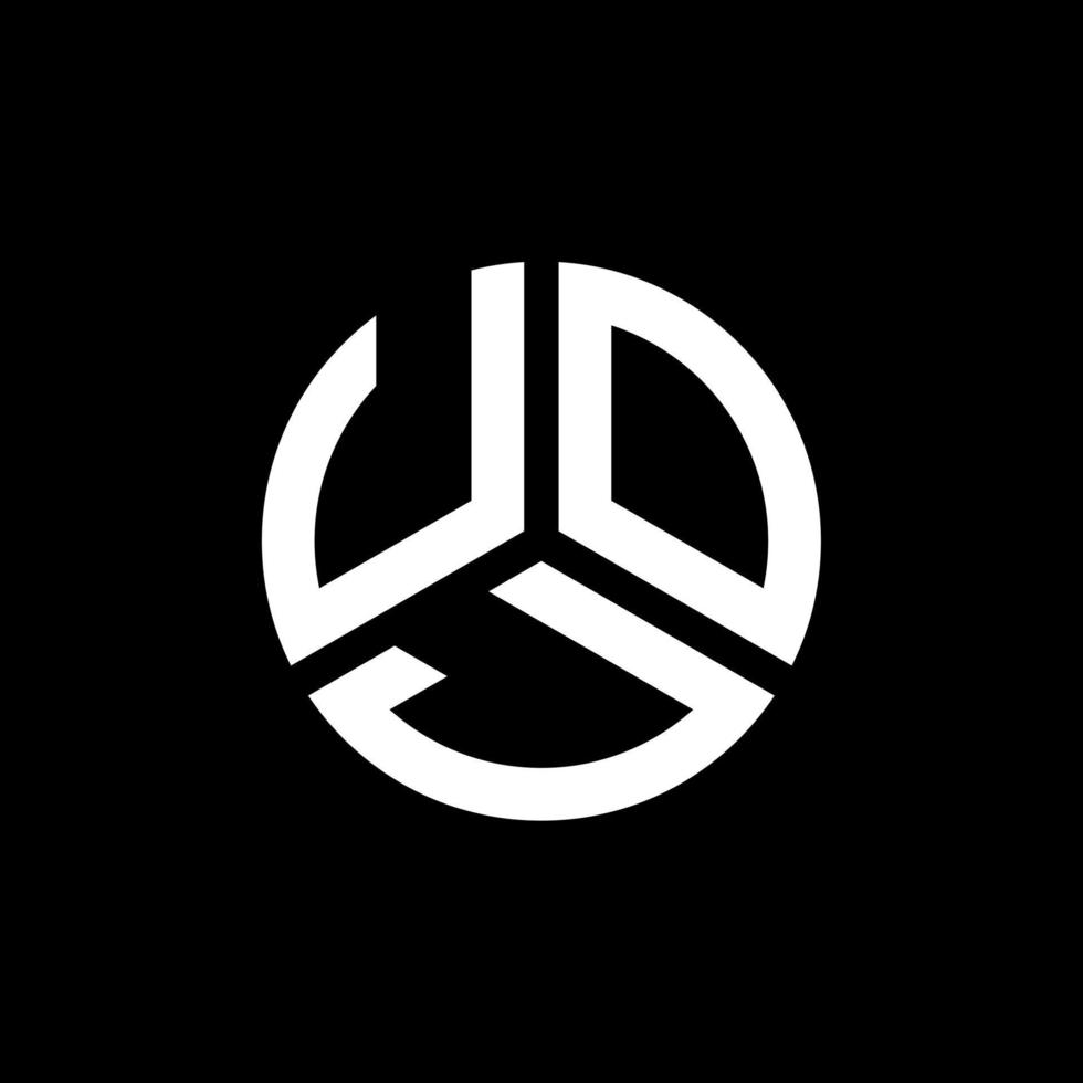 diseño de logotipo de letra uoj sobre fondo negro. concepto de logotipo de letra de iniciales creativas uoj. diseño de letras uoj. vector