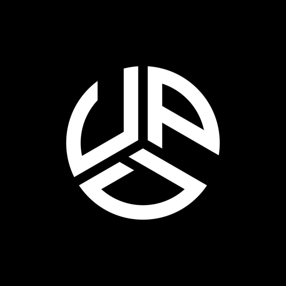 UPD letter logo design on black background. UPD creative initials letter logo concept. UPD letter design. vector