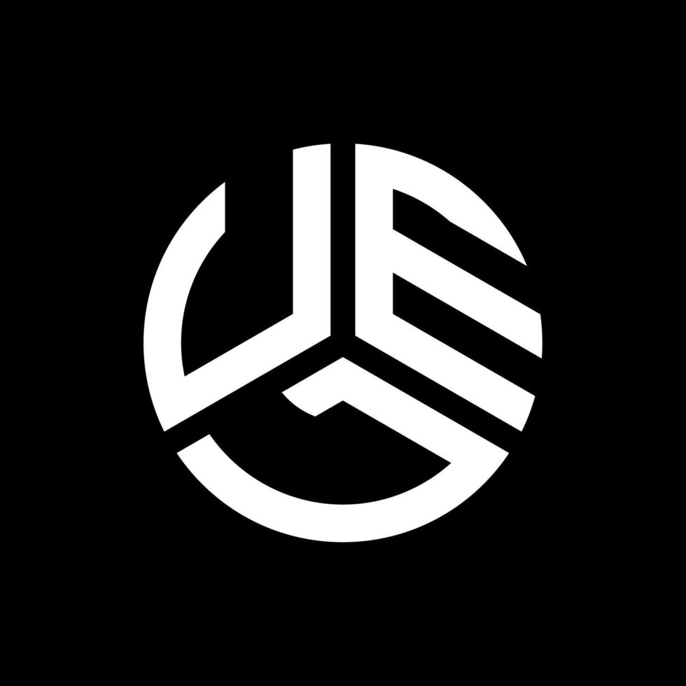 UEL letter logo design on black background. UEL creative initials letter logo concept. UEL letter design. vector