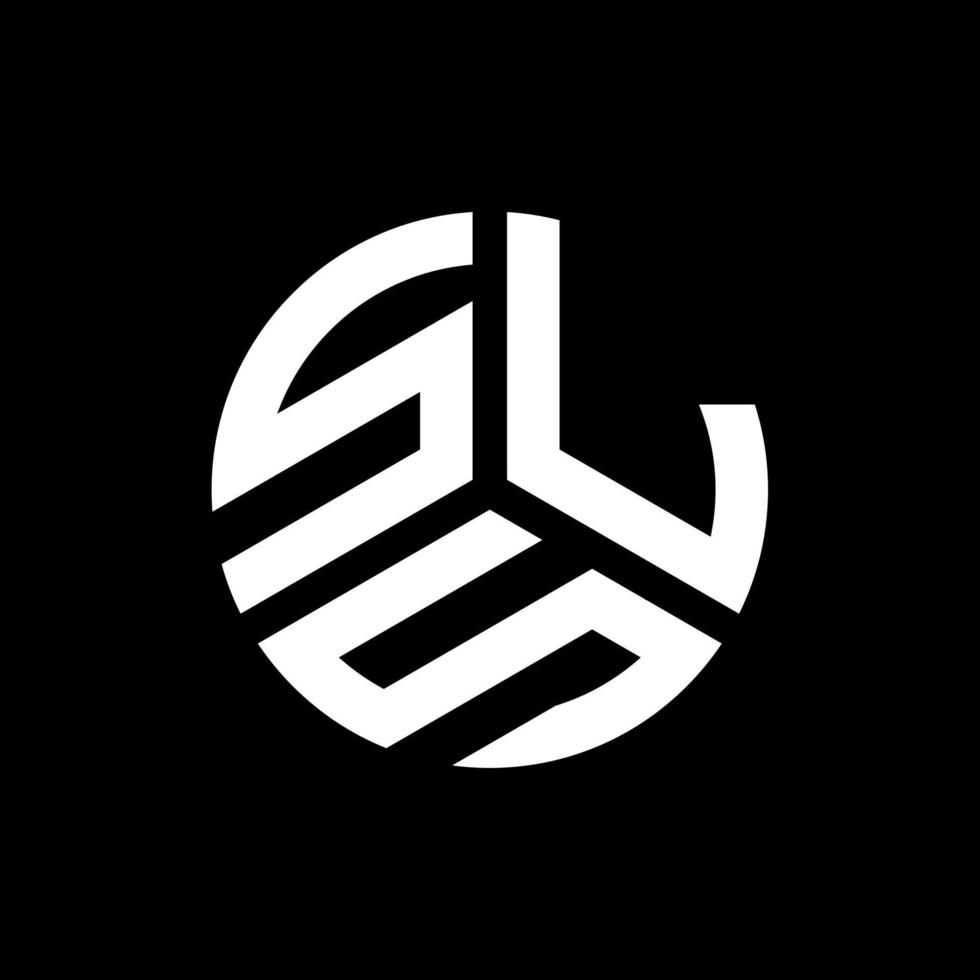 SLS letter logo design on black background. SLS creative initials letter logo concept. SLS letter design. vector