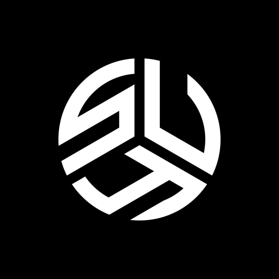 diseño del logotipo de la letra suy sobre fondo negro. concepto creativo del logotipo de la letra de las iniciales suy. diseño de letra suy. vector