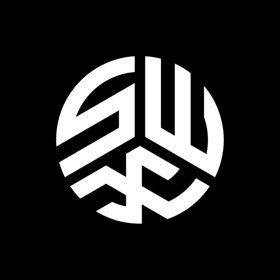 diseño de logotipo de letra swx sobre fondo negro. concepto de logotipo de letra de iniciales creativas swx. diseño de letras swx. vector
