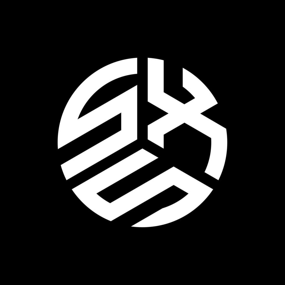 SXS letter logo design on black background. SXS creative initials letter logo concept. SXS letter design. vector