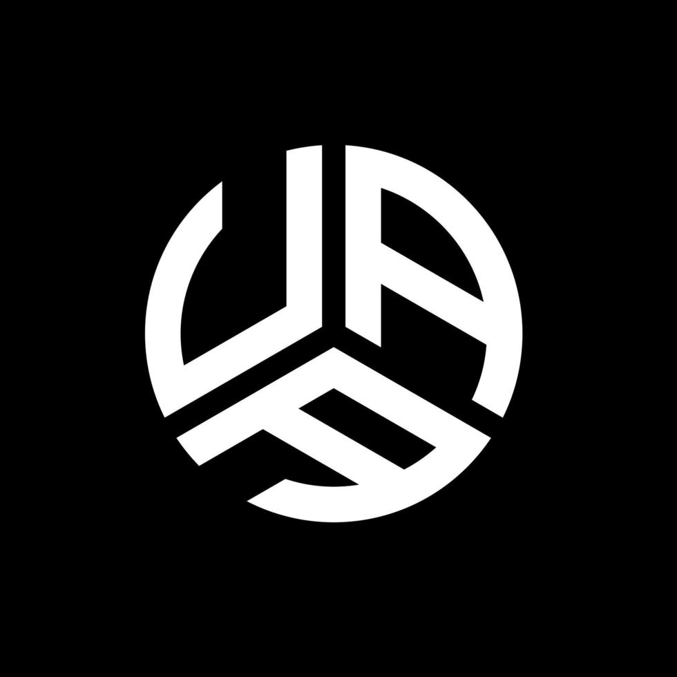 diseño de logotipo de letra uaa sobre fondo negro. concepto de logotipo de letra de iniciales creativas de uaa. diseño de letras uaa. vector