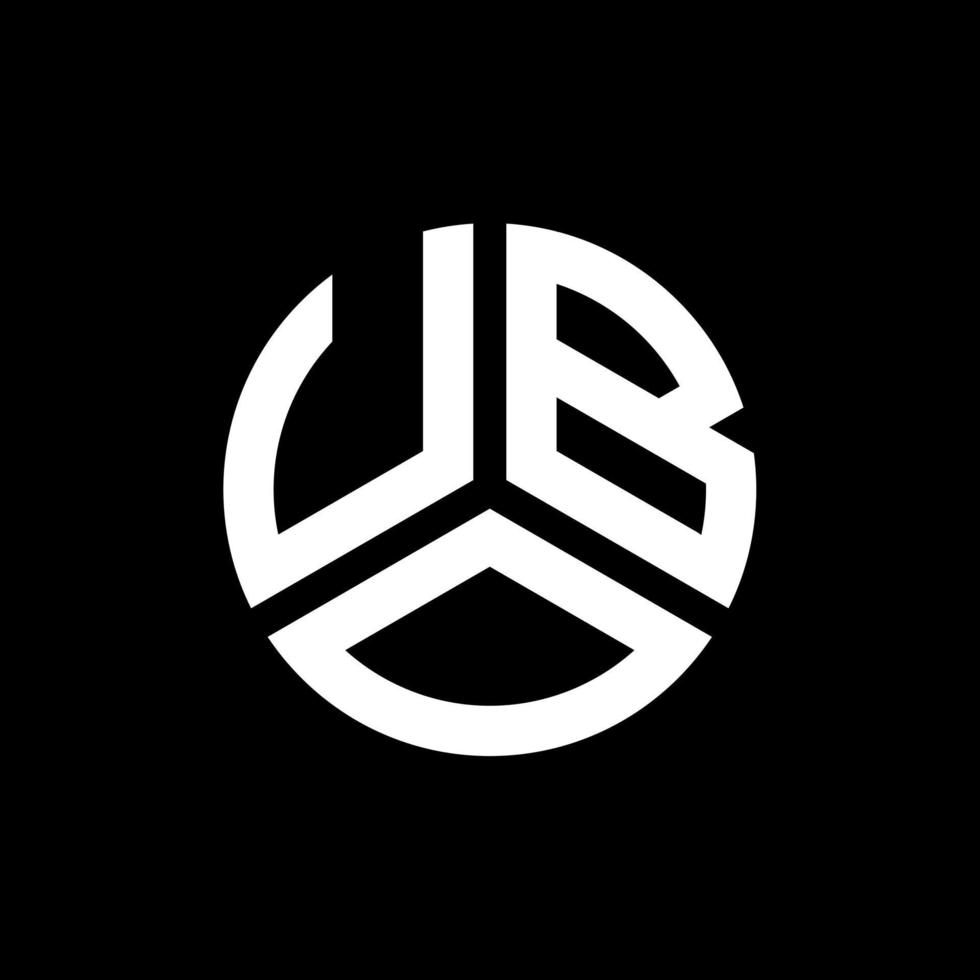 UBO letter logo design on black background. UBO creative initials letter logo concept. UBO letter design. vector