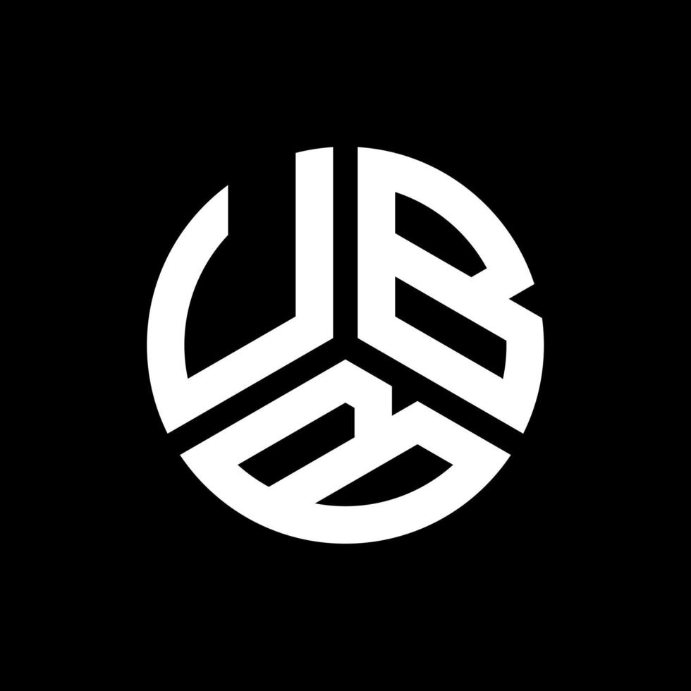 UBB letter logo design on black background. UBB creative initials letter logo concept. UBB letter design. vector