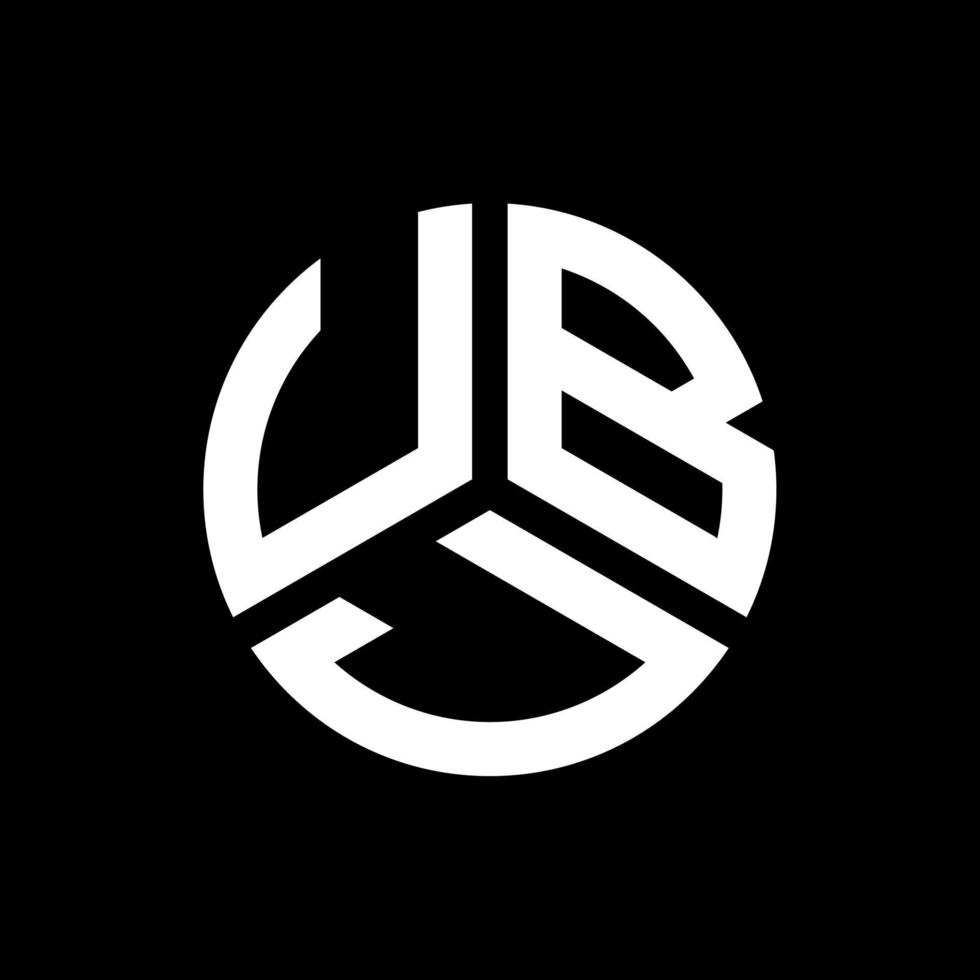diseño de logotipo de letra ubj sobre fondo negro. concepto de logotipo de letra de iniciales creativas ubj. diseño de letras ubj. vector