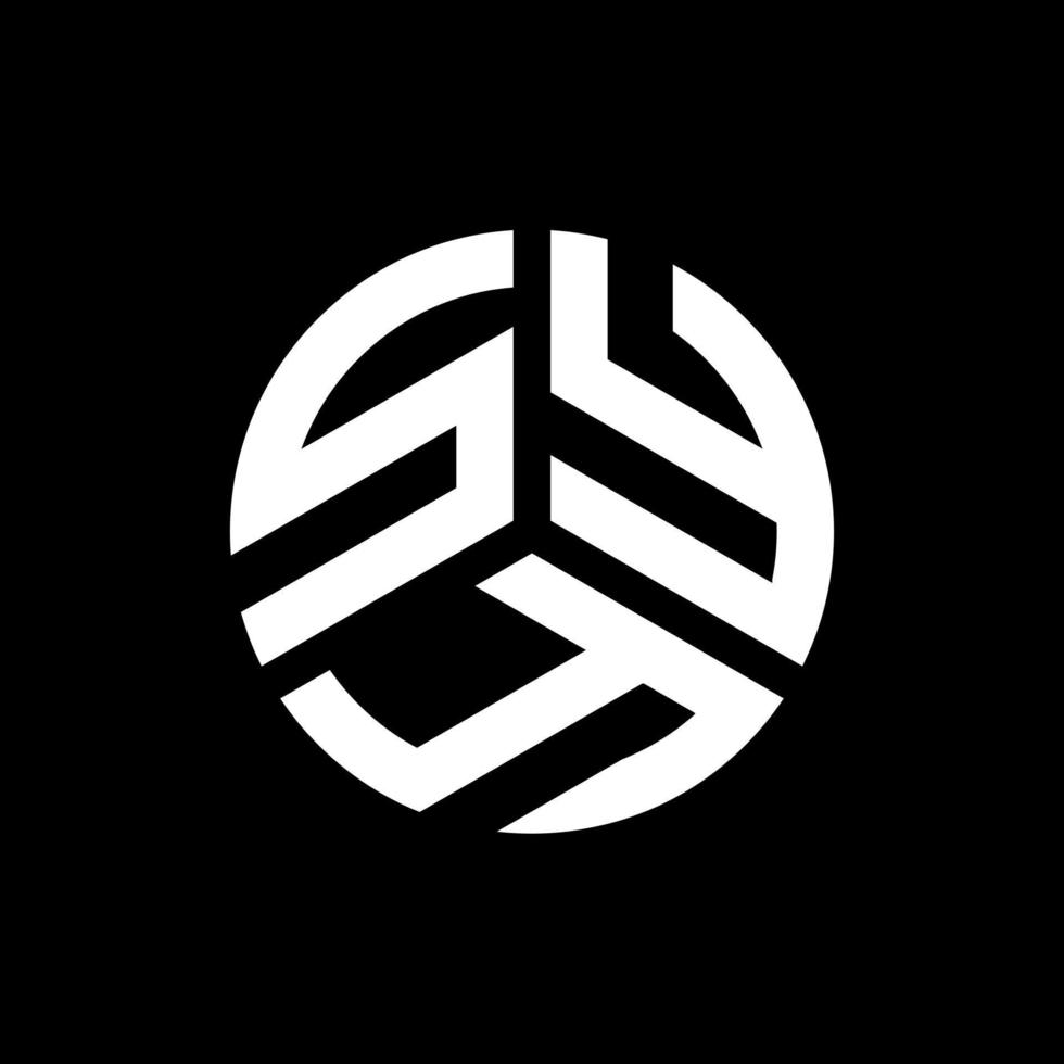 diseño del logotipo de la letra syy sobre fondo negro. concepto de logotipo de letra de iniciales creativas syy. diseño de letras syy. vector