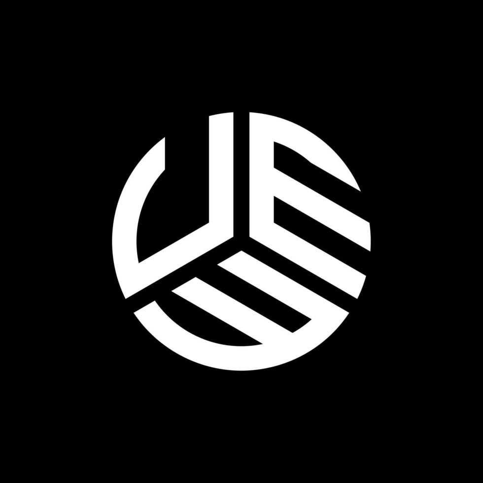 UEW letter logo design on black background. UEW creative initials letter logo concept. UEW letter design. vector